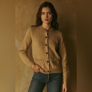 Norm Thompson Sweater Women’s XS 100% Camel Hair Vintage Tan Cardigan